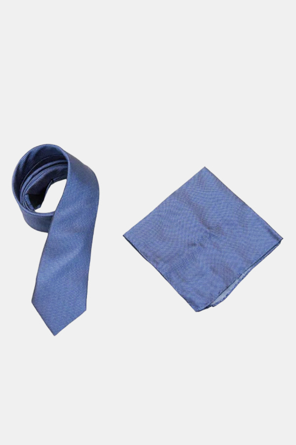 TIE WITH POCKETSQUARE BOSS - 475